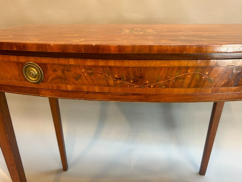 George III inlaid mahogany side table View V