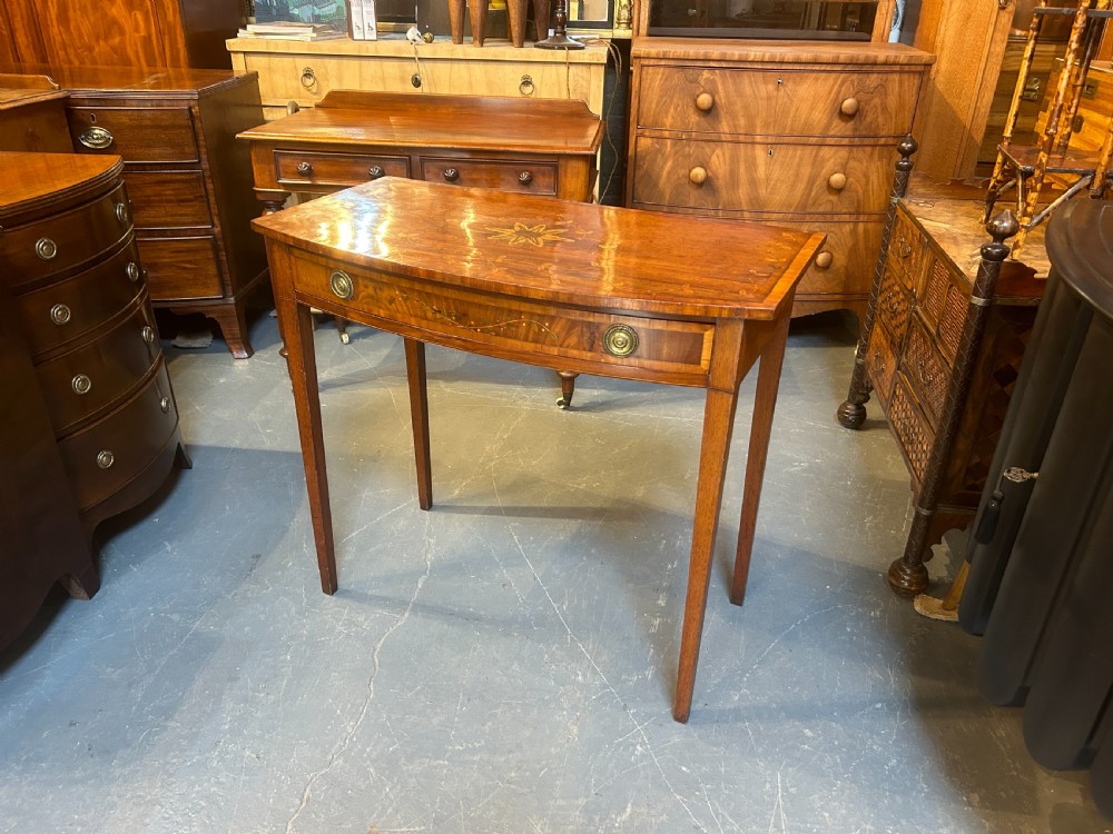 George III inlaid mahogany side table View VIII