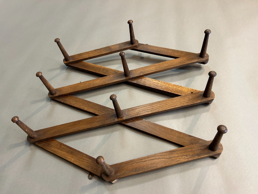 C19th oak coat & hat rack View III