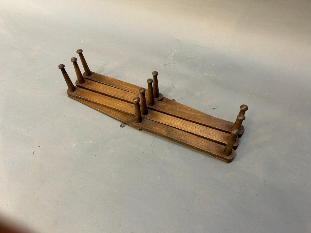 C19th oak coat & hat rack View IV