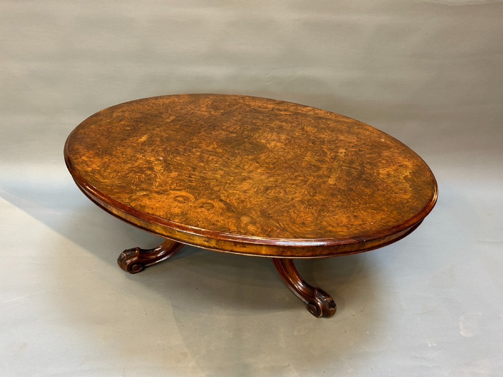 Victorian Burr Walnut Coffee Table