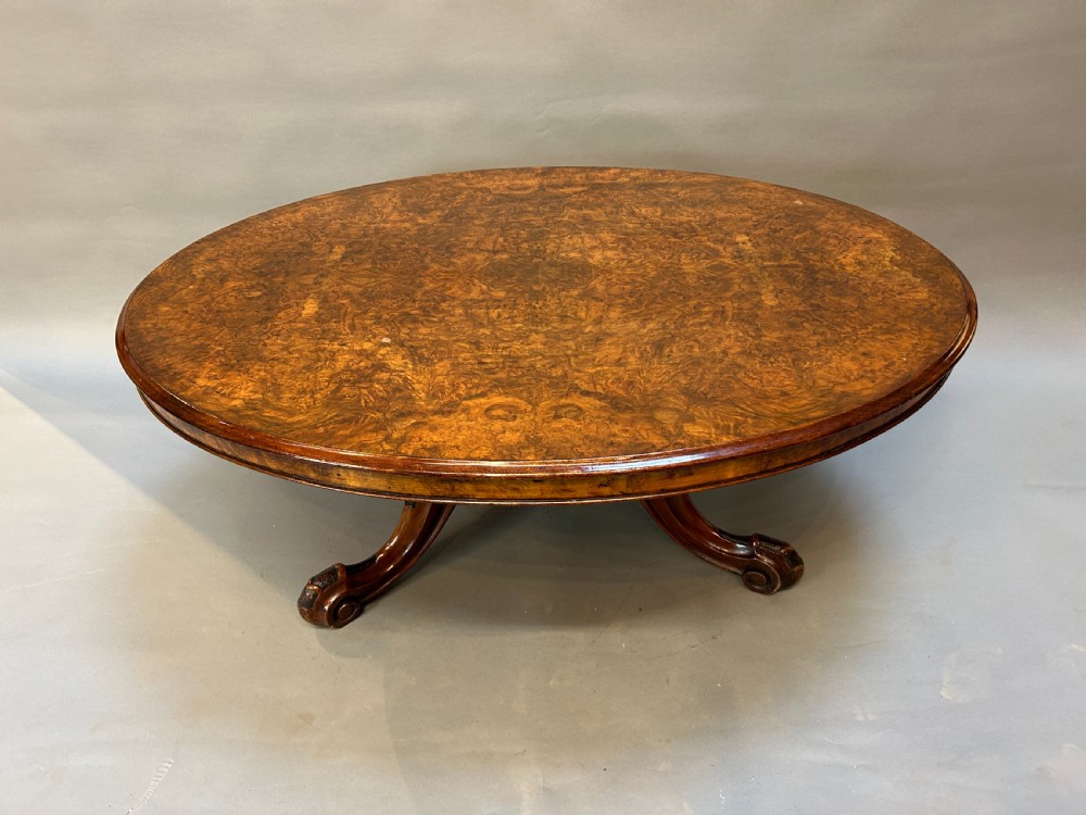 Victorian Burr Walnut Coffee Table View V