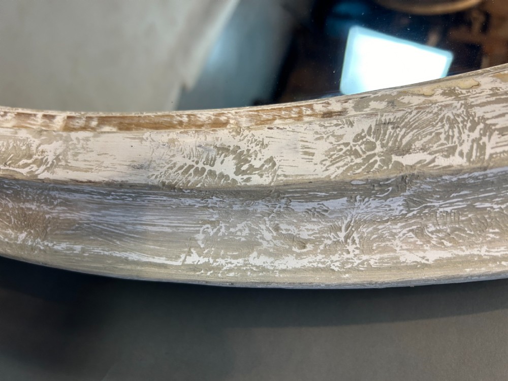 C19th large oval overmantle wall mirror View III