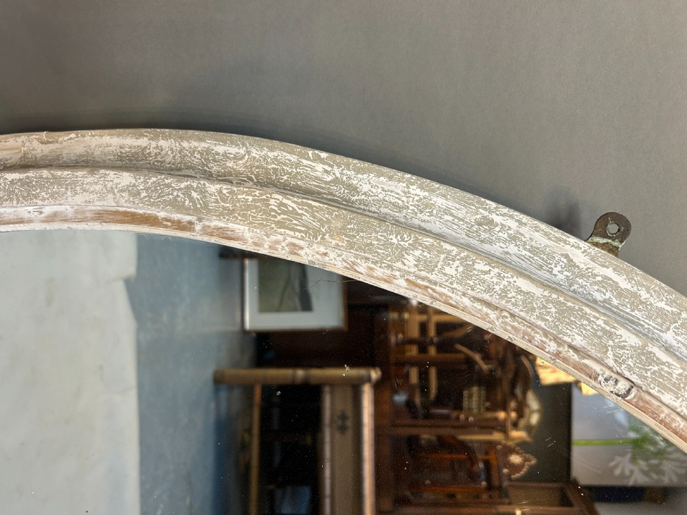 C19th large oval overmantle wall mirror View IV