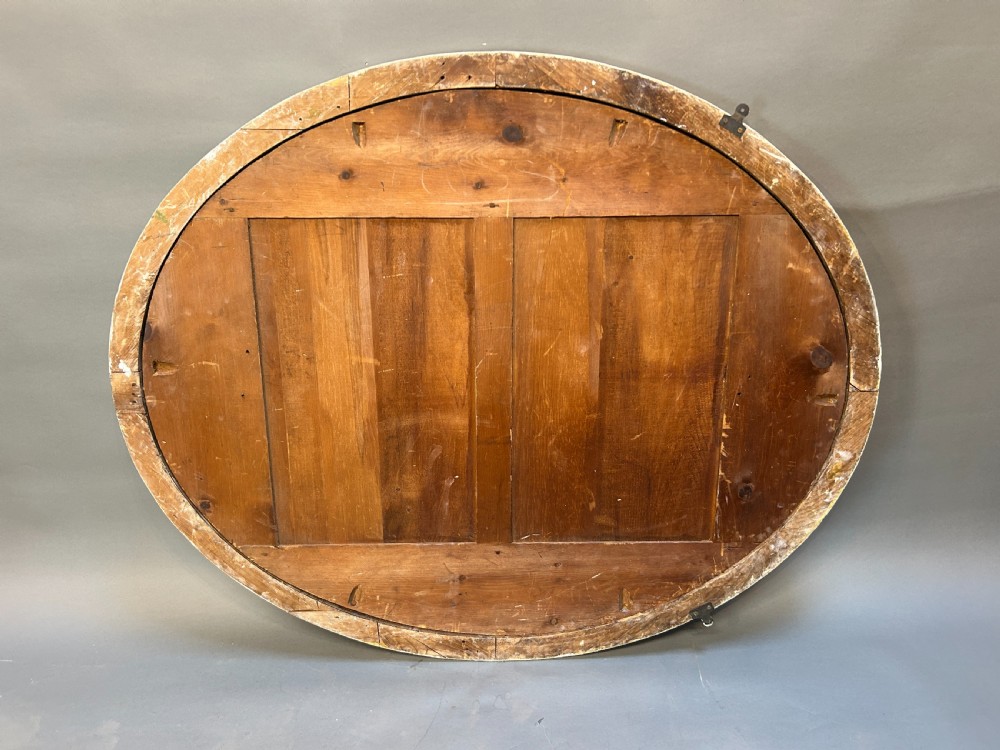 C19th large oval overmantle wall mirror View VII