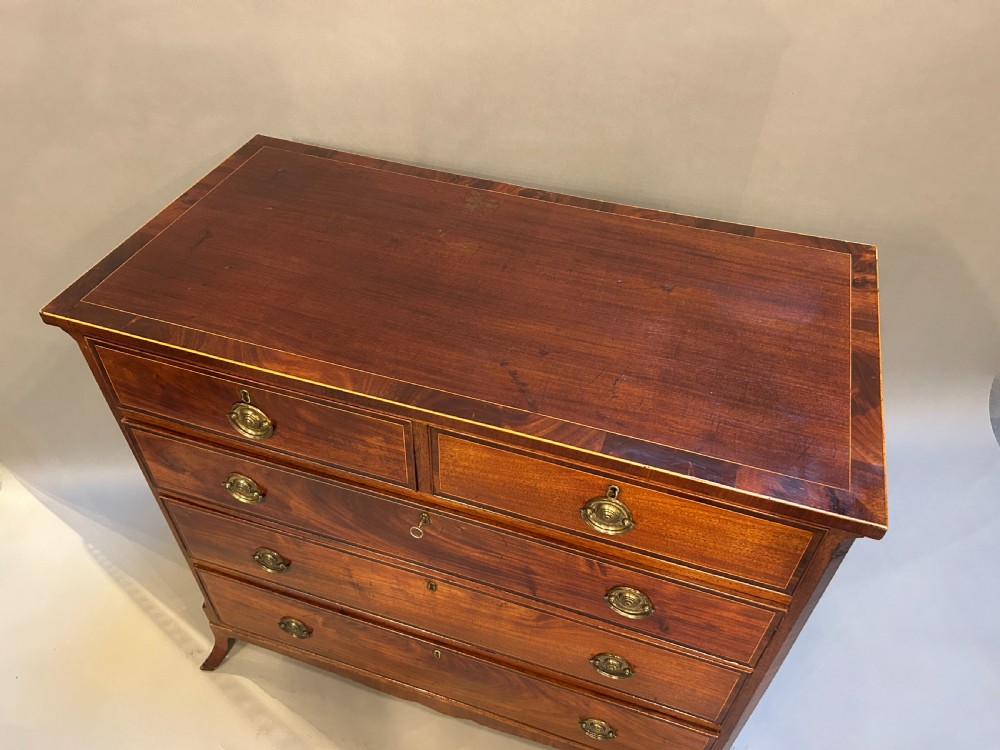 George III mahogany chest of drawers View II