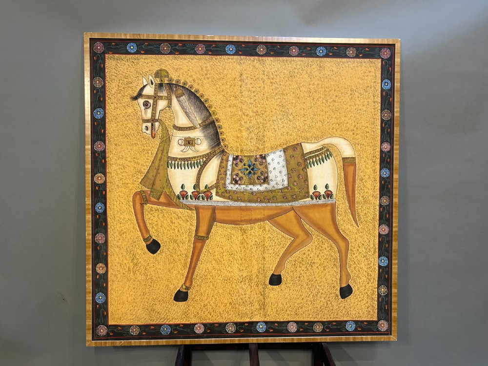 Mughal Horse Portrait On Silk