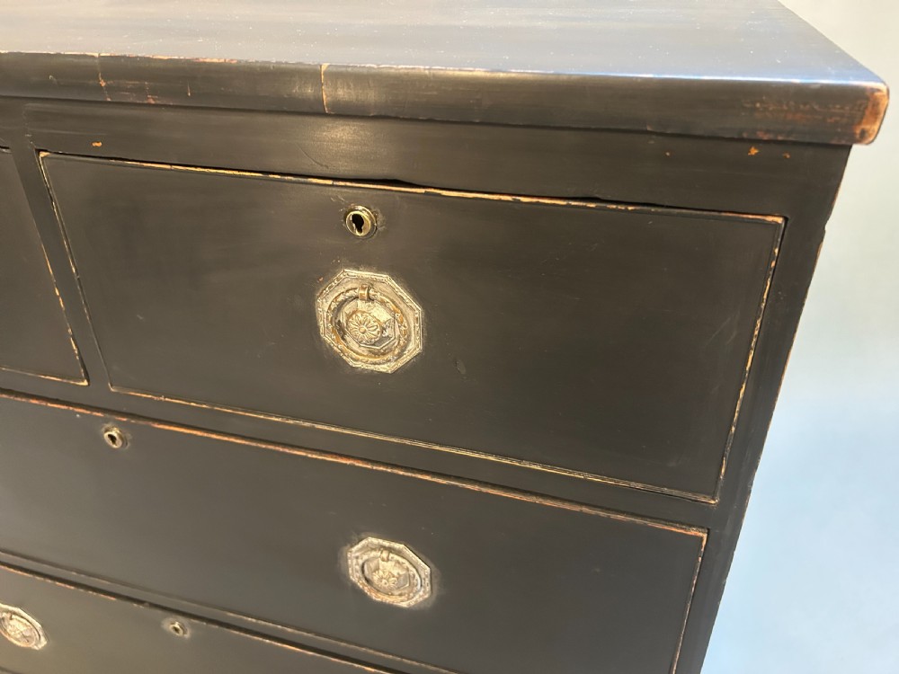 Regency Ebonised Chest Of Drawers View III