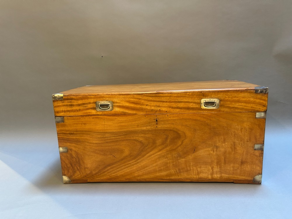 C19th camphor campaign chest trunk View IV