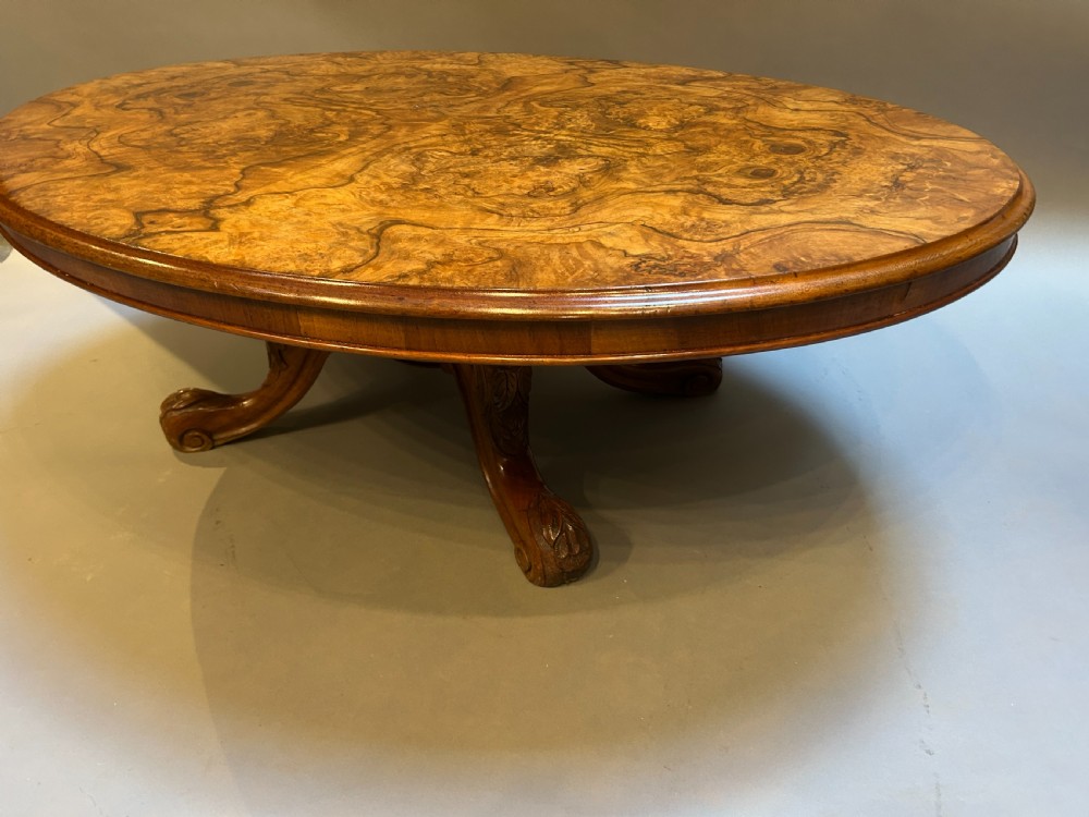 Victorian Oval Walnut Coffee Table View II