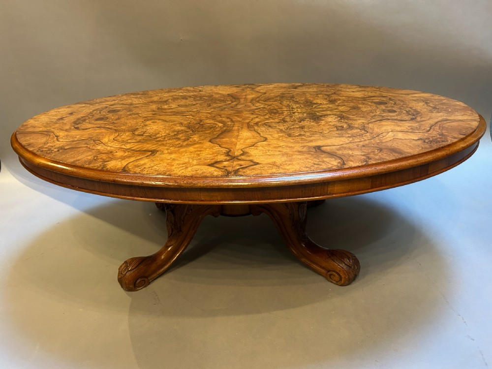Victorian Oval Walnut Coffee Table View IV