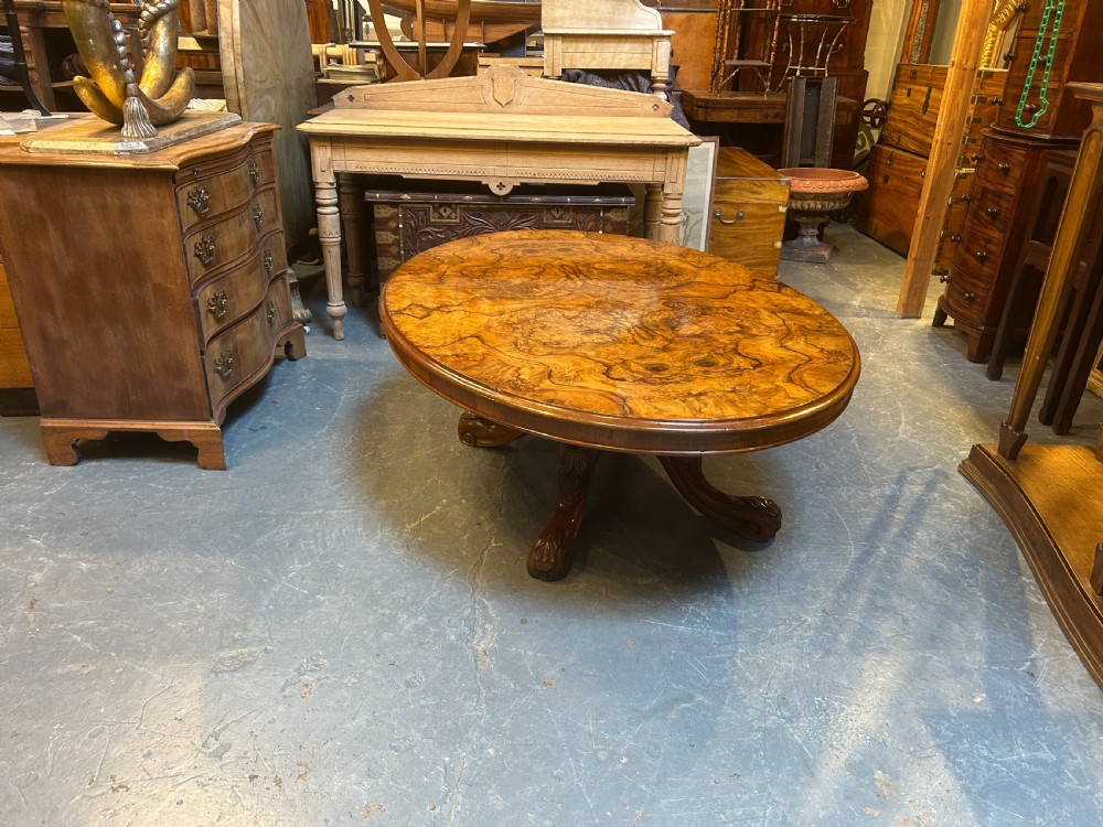 Victorian Oval Walnut Coffee Table View VI