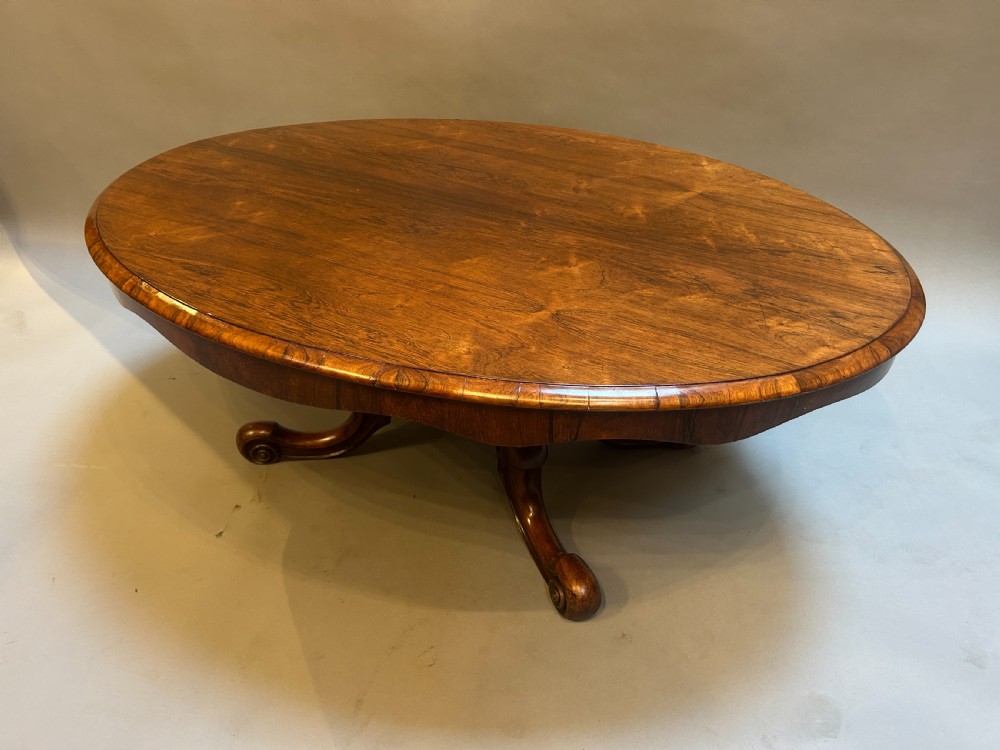 Victorian Rosewood Oval Coffee Table
