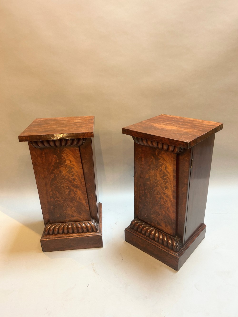 Pair William IV Mahogany Pedestal Cabinets
