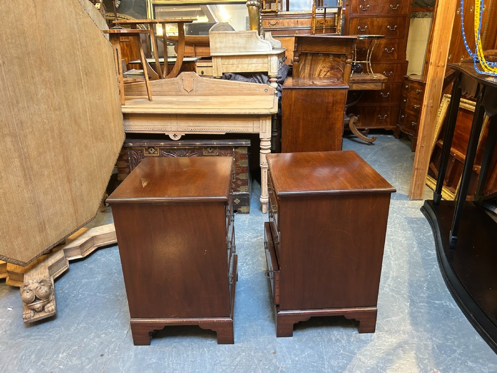 Pair Georgian Revival Bedside Chest Of Drawers View VI