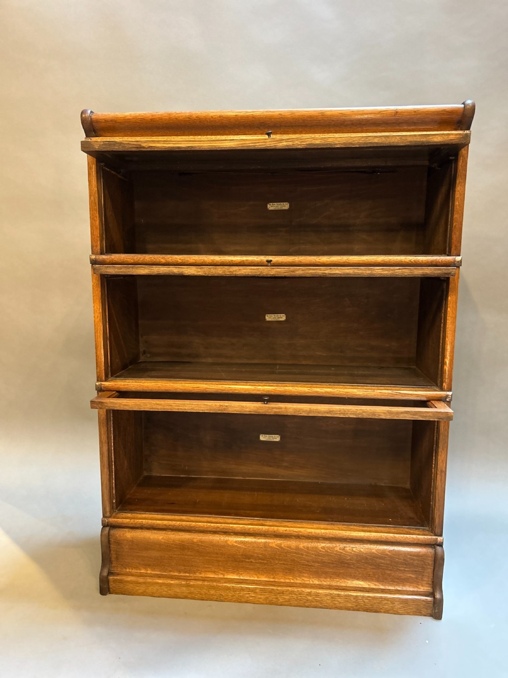 Globe Wernicke Bookcase Of 3 Larger Sections View V