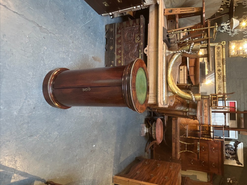 Victorian Mahogany Cylindrical Pedestal Cupboard View VIII