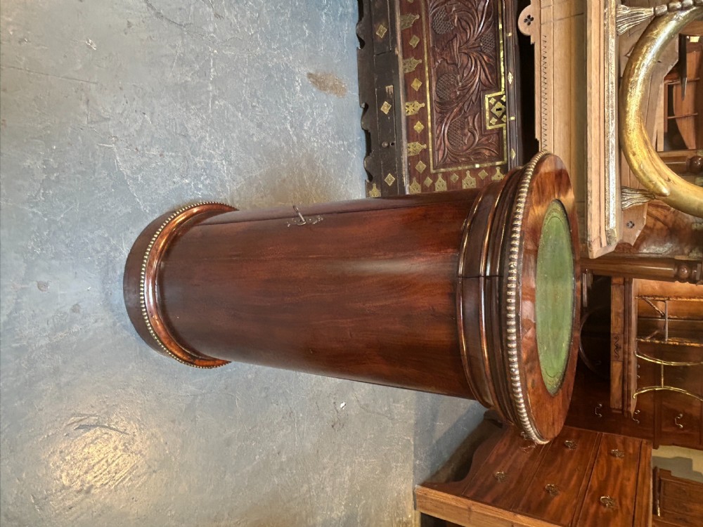 Victorian Mahogany Cylindrical Pedestal Cupboard View IX