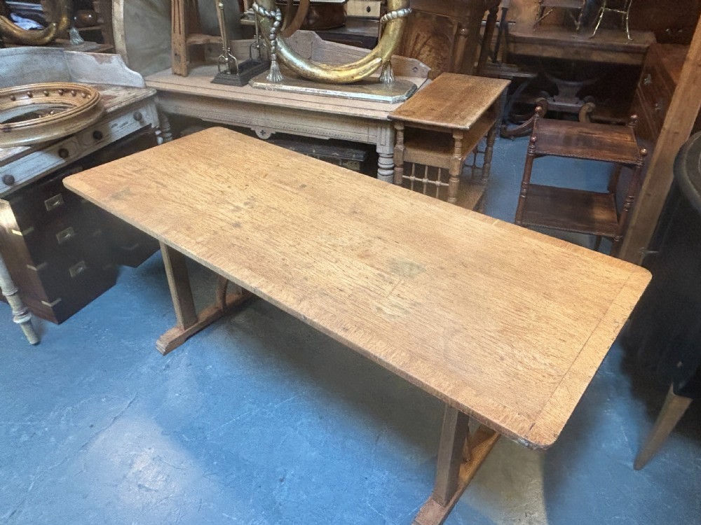 Cotswold School Oak Table , Labelled View XIV