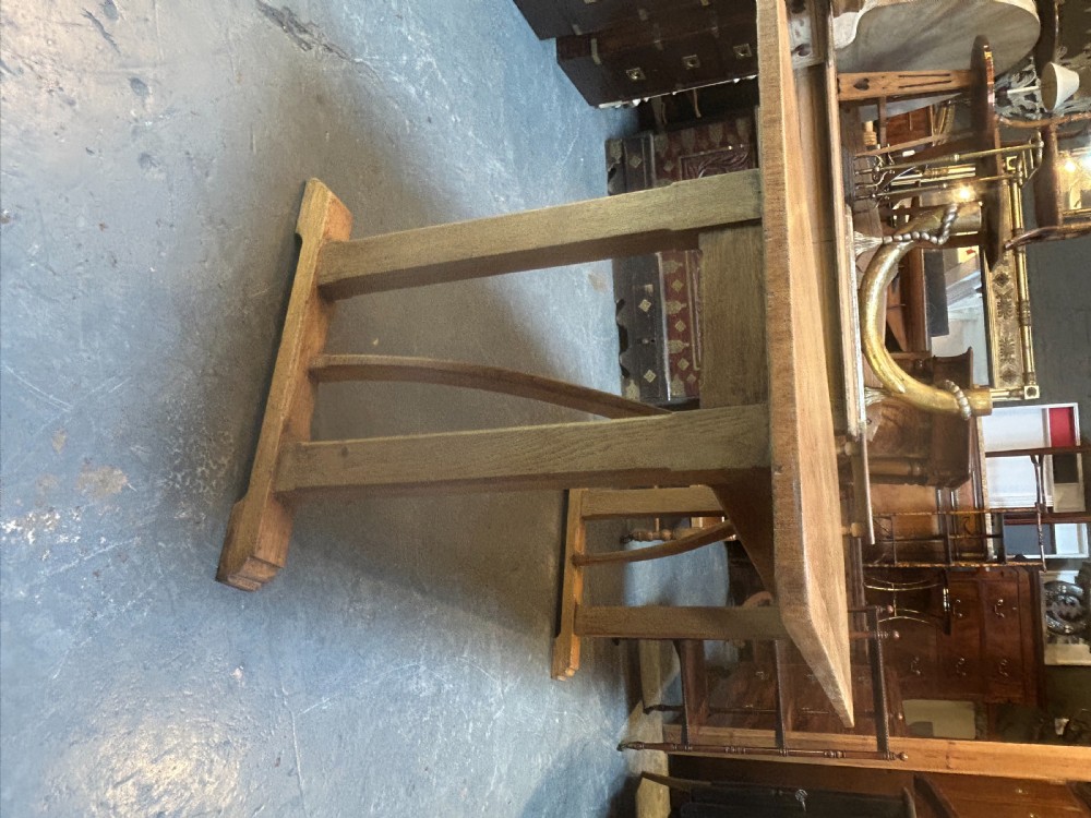 Cotswold School Oak Table , Labelled View XVII