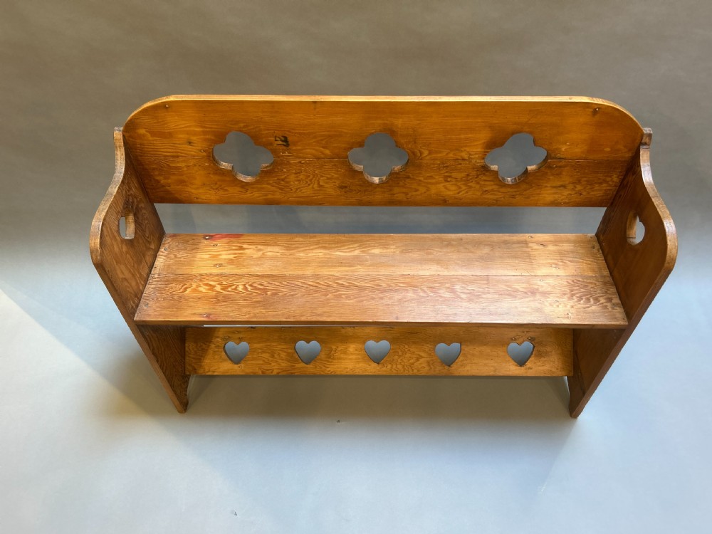 Arts And Crafts Vintage Hall Bench View VI