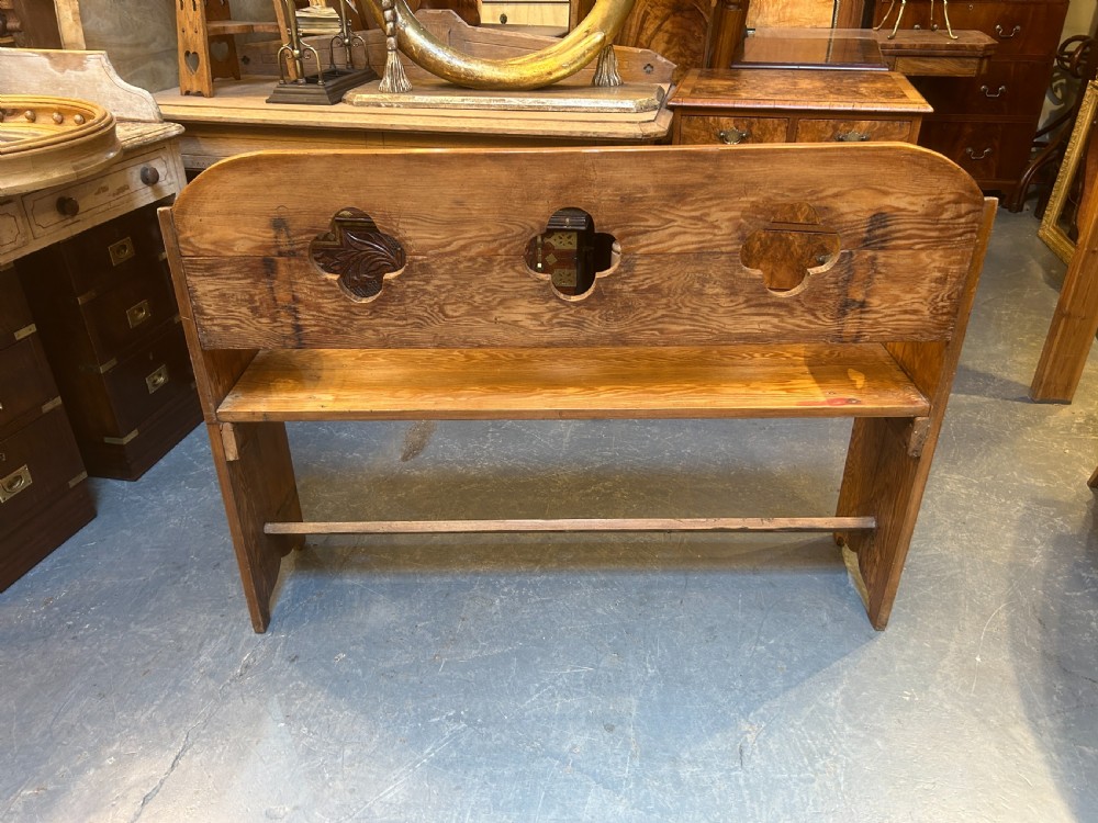 Arts And Crafts Vintage Hall Bench View VIII