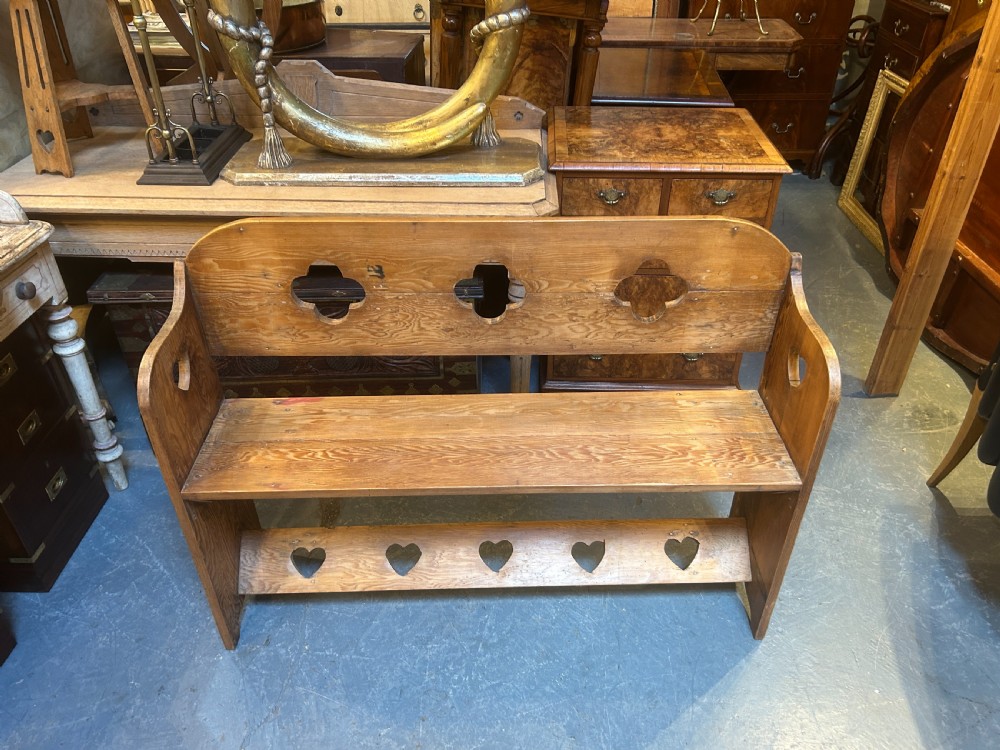 Arts And Crafts Vintage Hall Bench View X