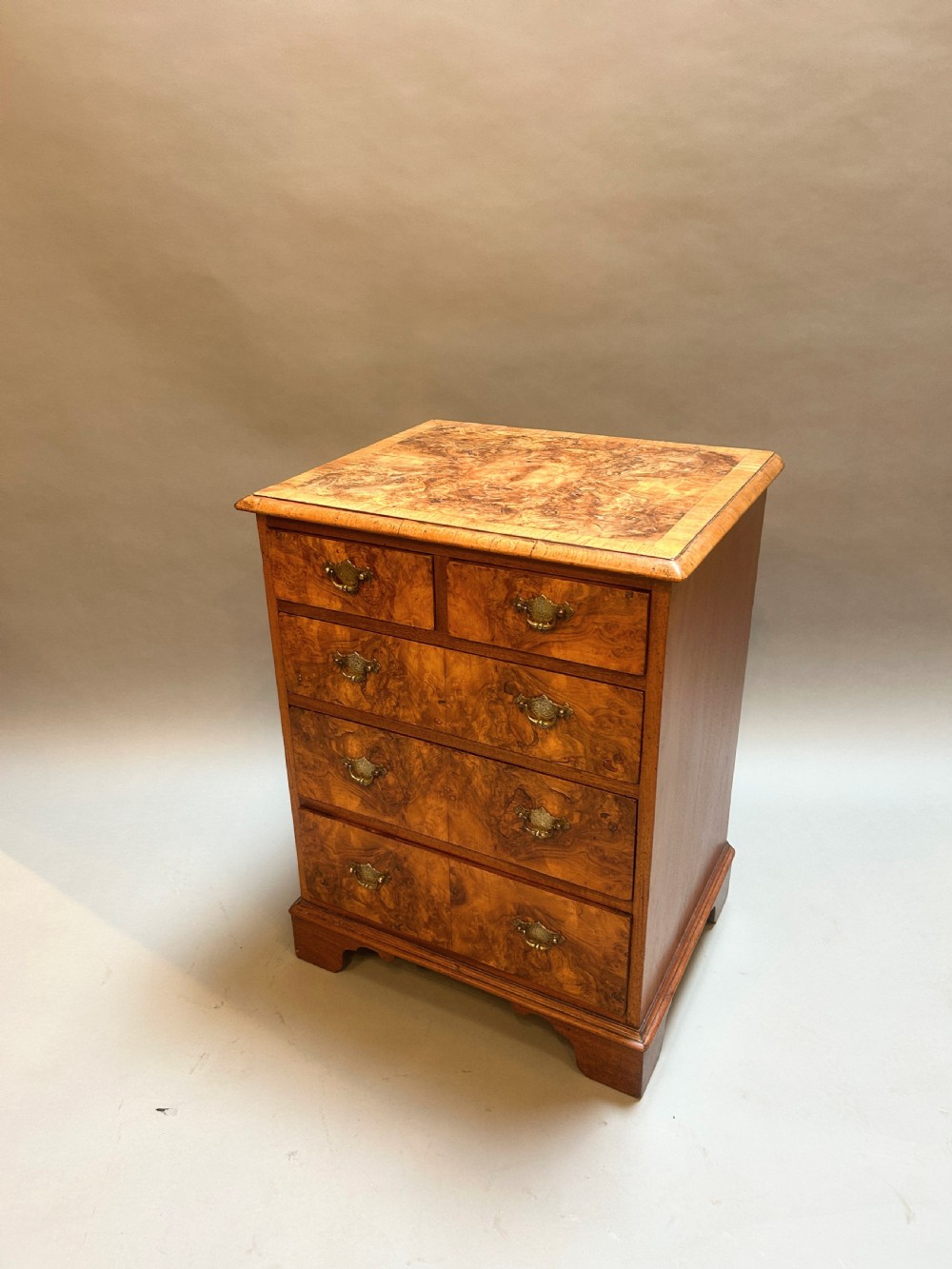 Antique Small Walnut Chest Of Drawers