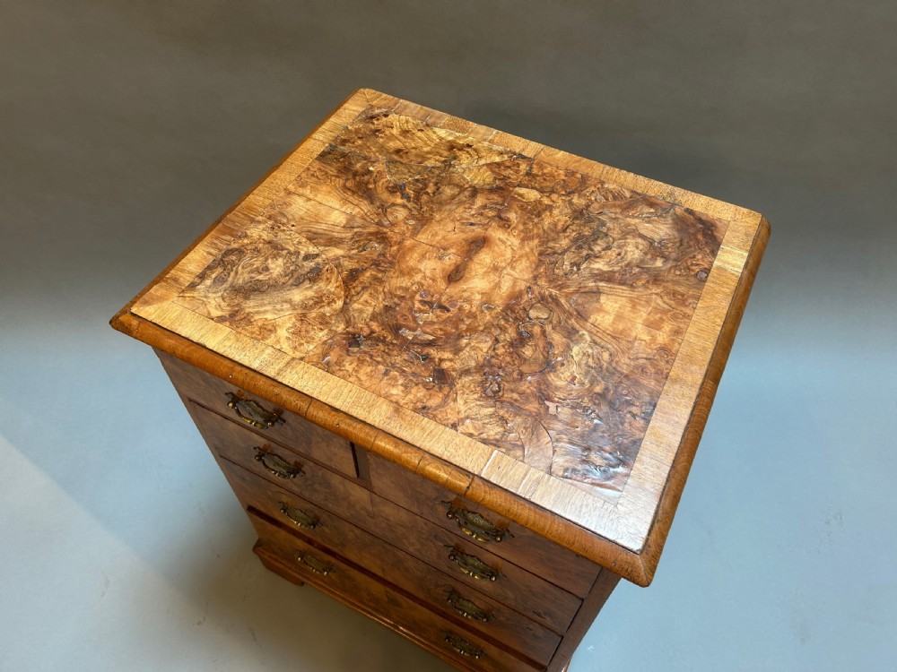 Antique Small Walnut Chest Of Drawers View II