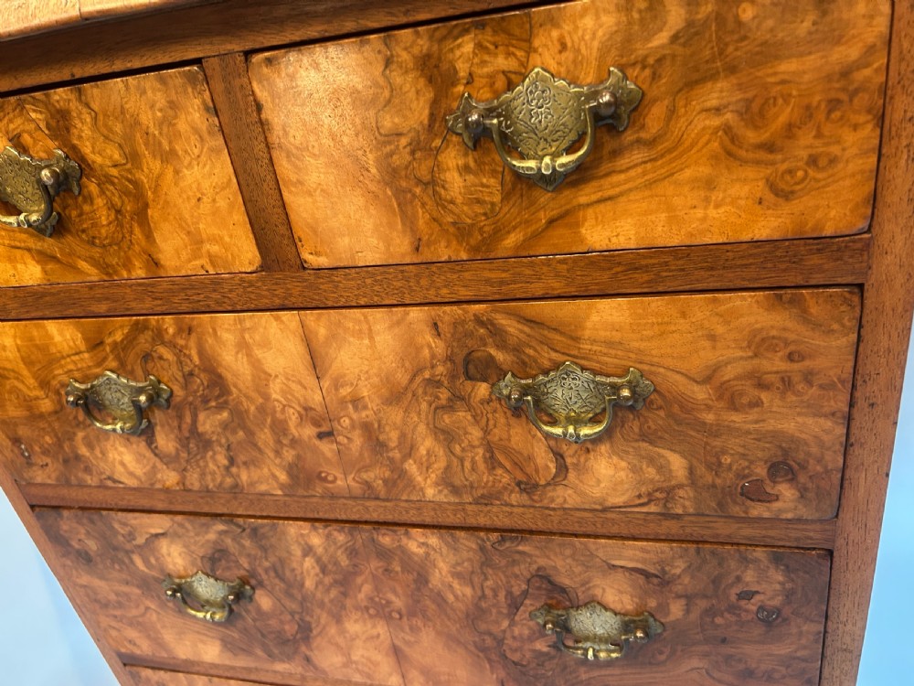 Antique Small Walnut Chest Of Drawers View V