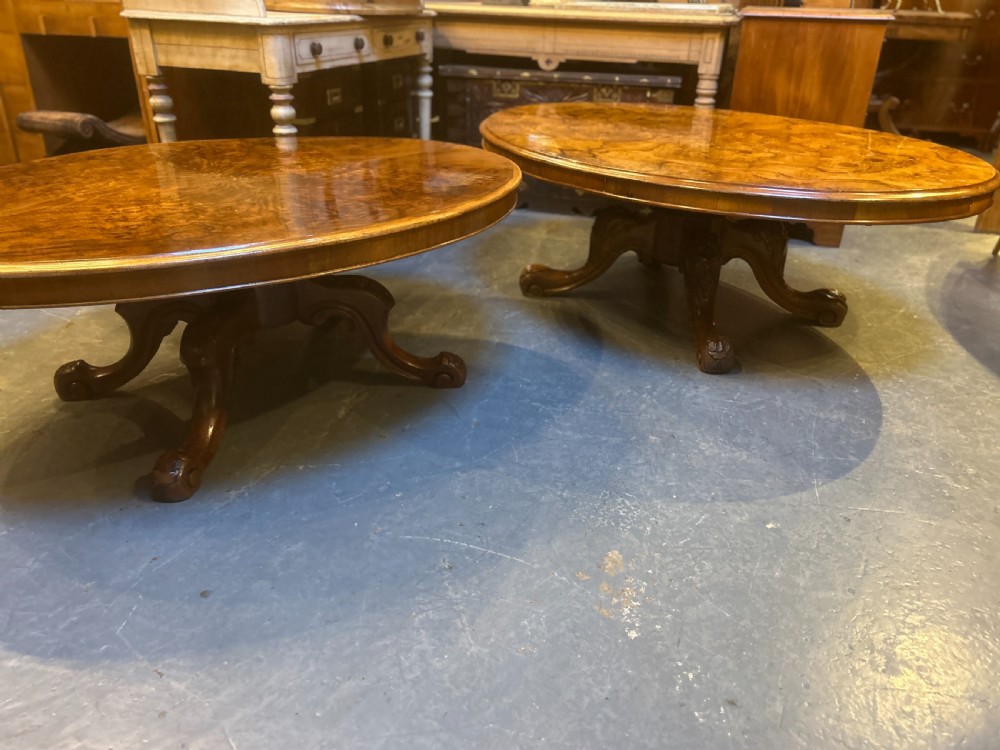 Victorian Figured Walnut Oval Coffee Table View VIII