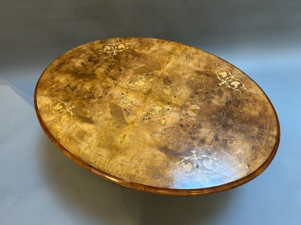 Victorian Oval Walnut Coffee Table View II