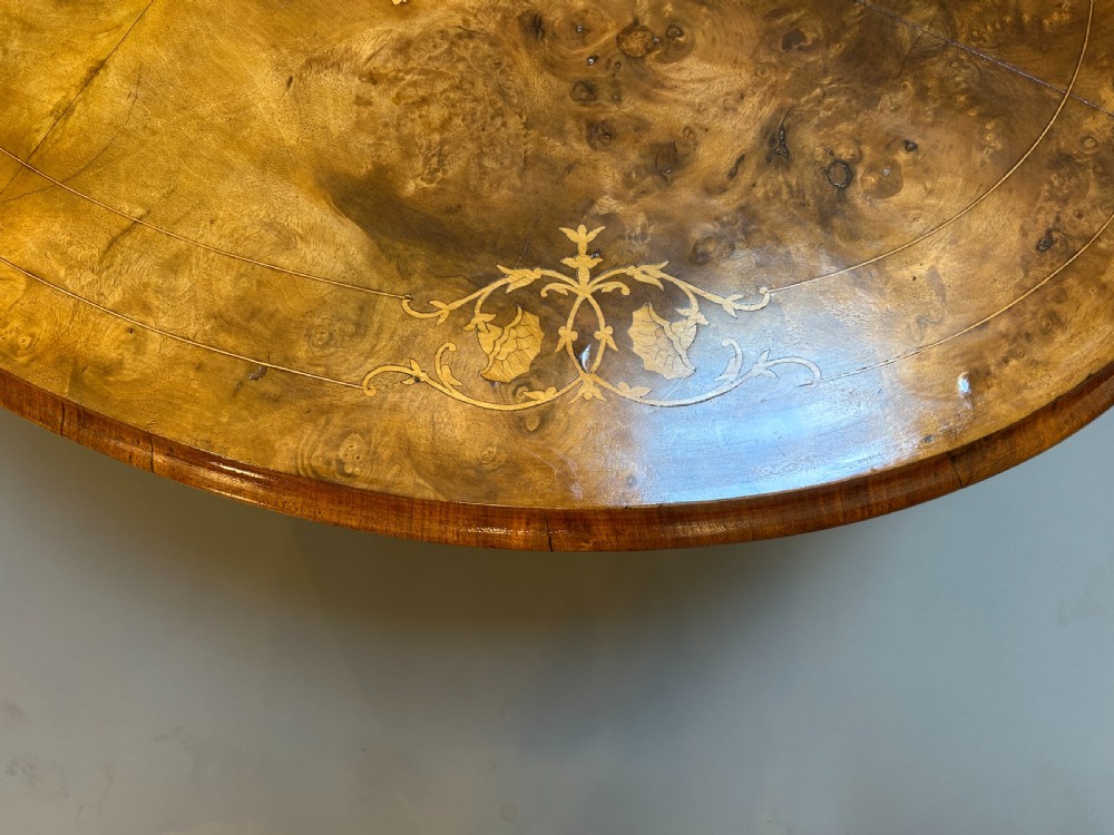 Victorian Oval Walnut Coffee Table View III