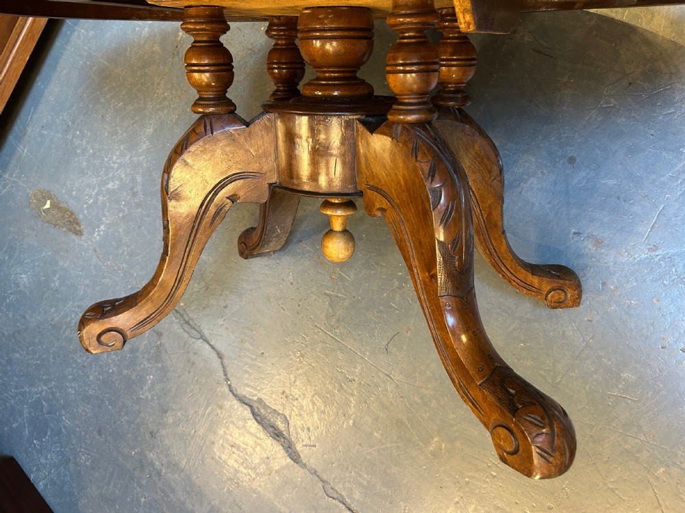 Victorian Oval Walnut Coffee Table View IX