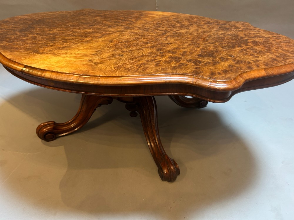 Victorian Burr Walnut Coffee Table View III