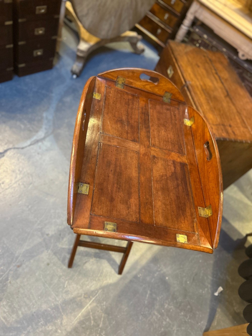 George III Mahogany Butlers Tray View VIII