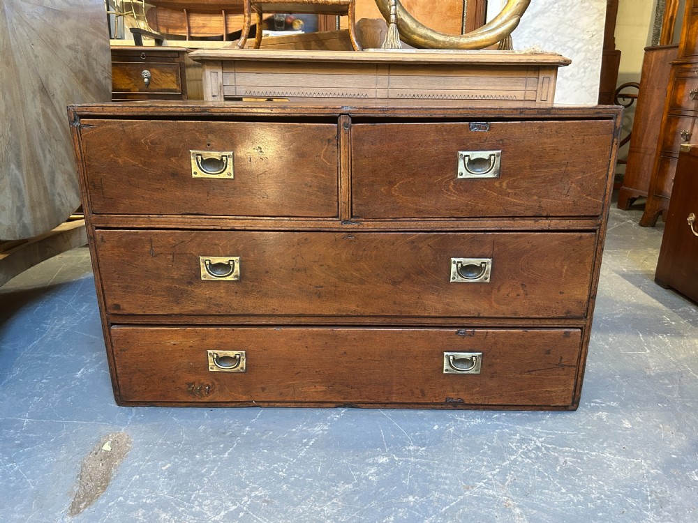 Pair Colonial Campaign  Chest Of Drawers View VI