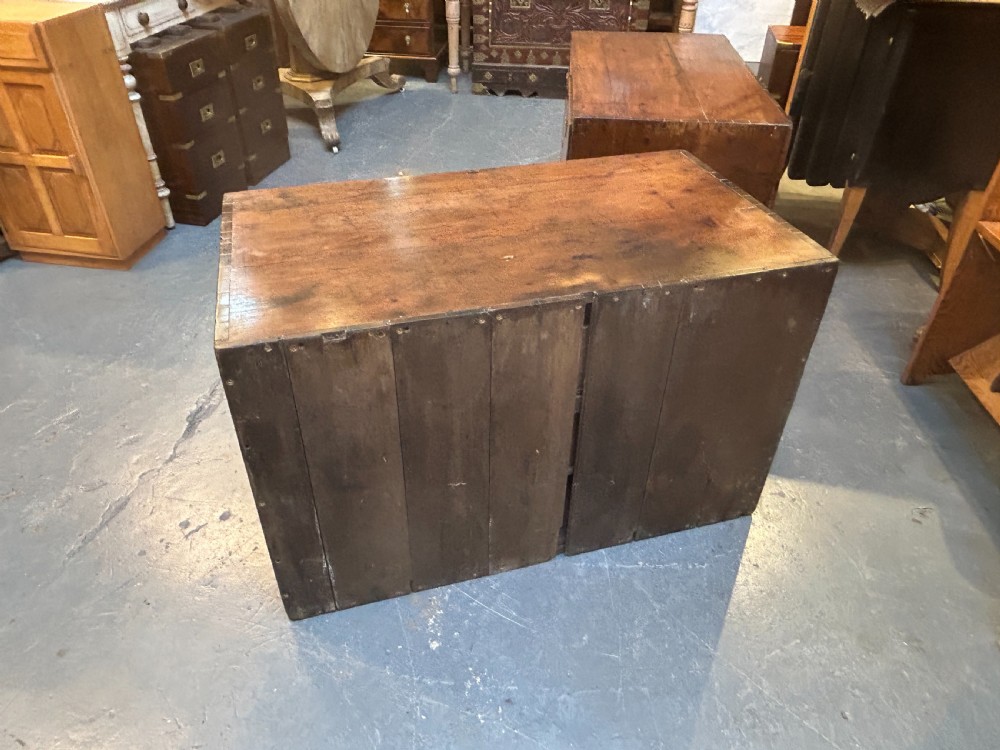 Pair Colonial Campaign  Chest Of Drawers View XVI