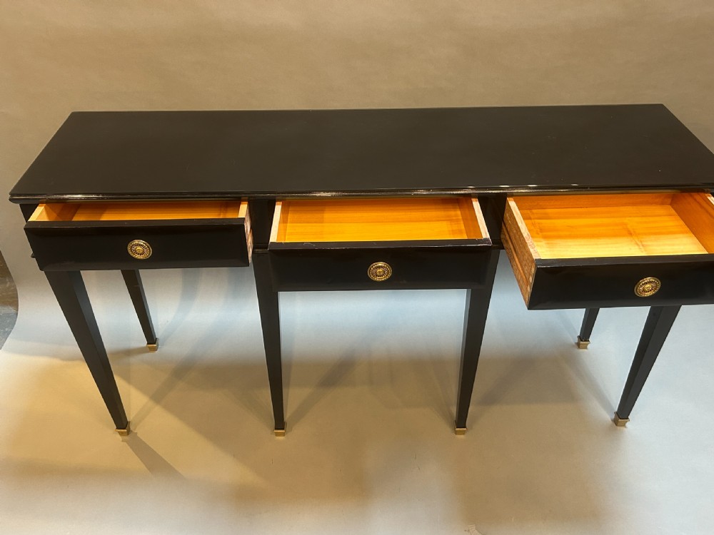 early C20th Italian ebonised console table View V