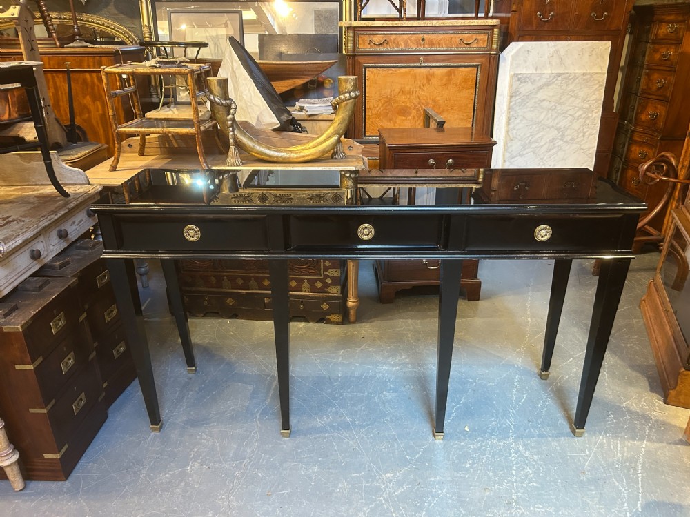 early C20th Italian ebonised console table View VII