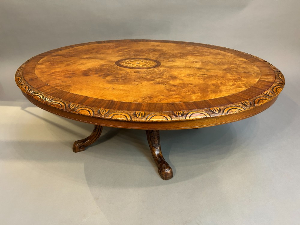 victorian walnut coffee table View II