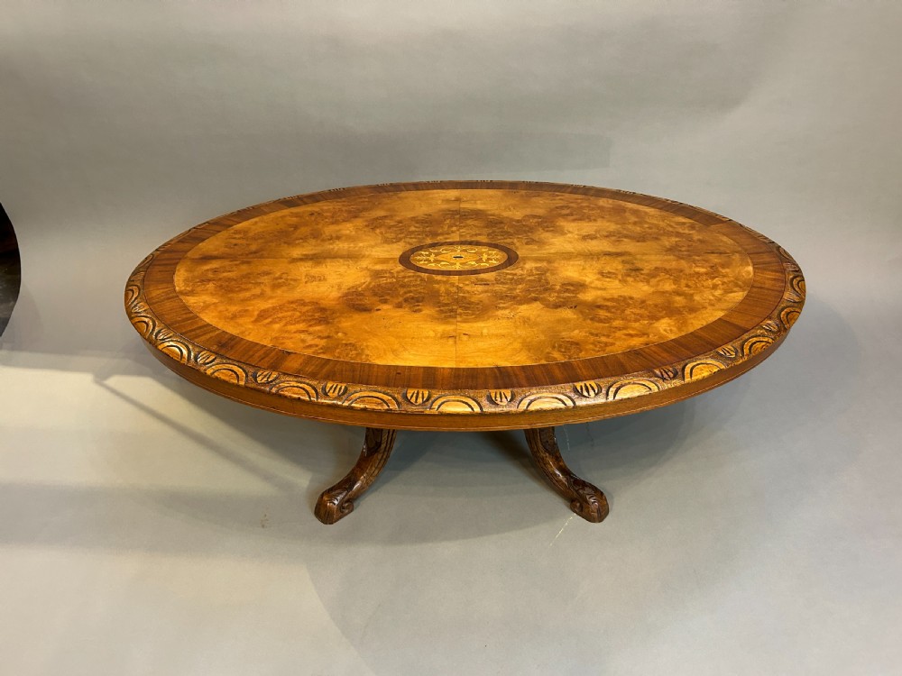 victorian walnut coffee table View IV