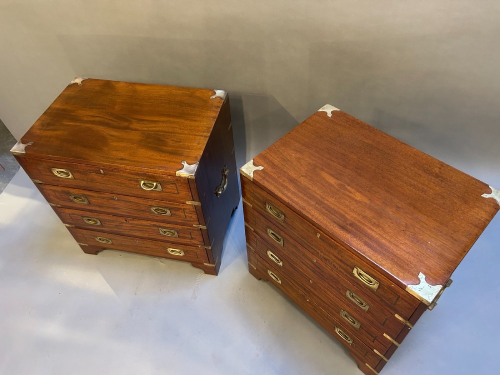 Pair Of Campaign Chest Of Drawers View II