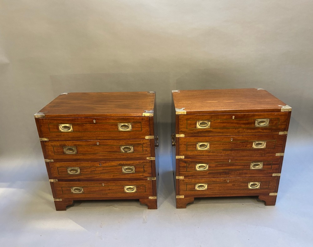 Pair Of Campaign Chest Of Drawers View III