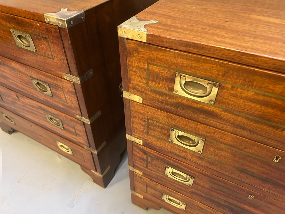 Pair Of Campaign Chest Of Drawers View V