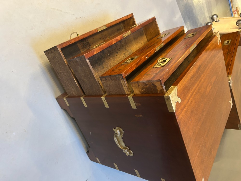 Pair Of Campaign Chest Of Drawers View VII