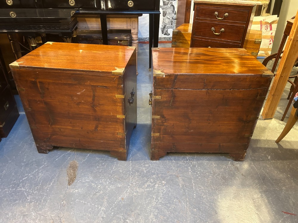 Pair Of Campaign Chest Of Drawers View XI