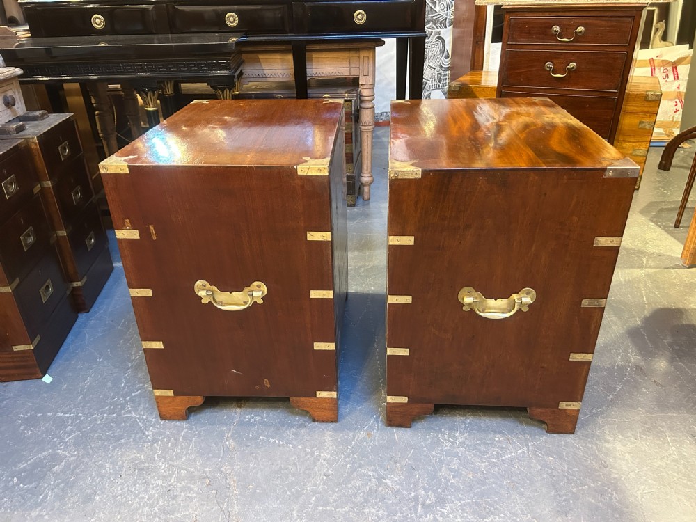 Pair Of Campaign Chest Of Drawers View XII