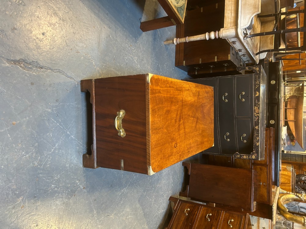 C19th Campaign Low Chest Of Drawers View XII