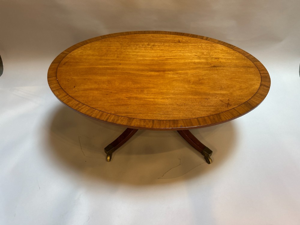 Antique Mahogany Oval Coffee Table View III
